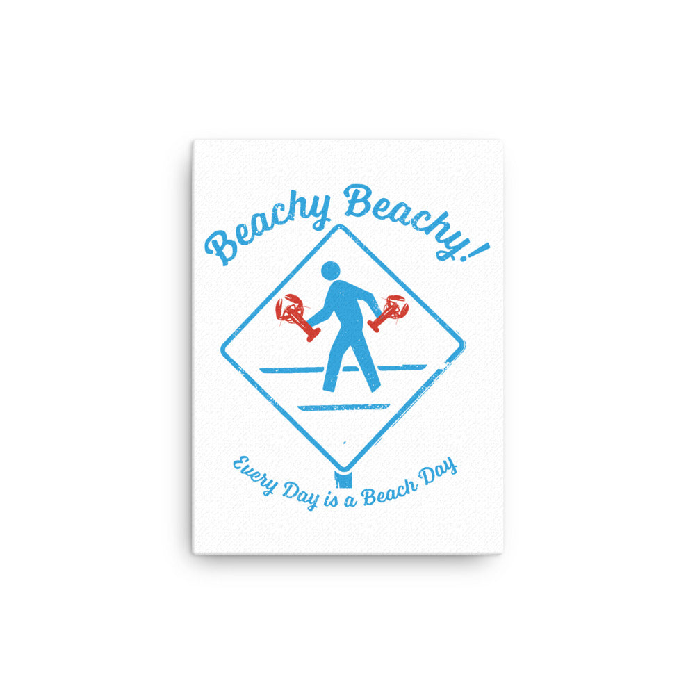 Beachy Beachy Vintage Lobsterman Crossing Canvas Wall Art