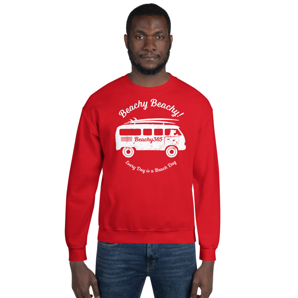 Beachy Beachy Vintage Surfbus Dog Men/Unisex Sweatshirt