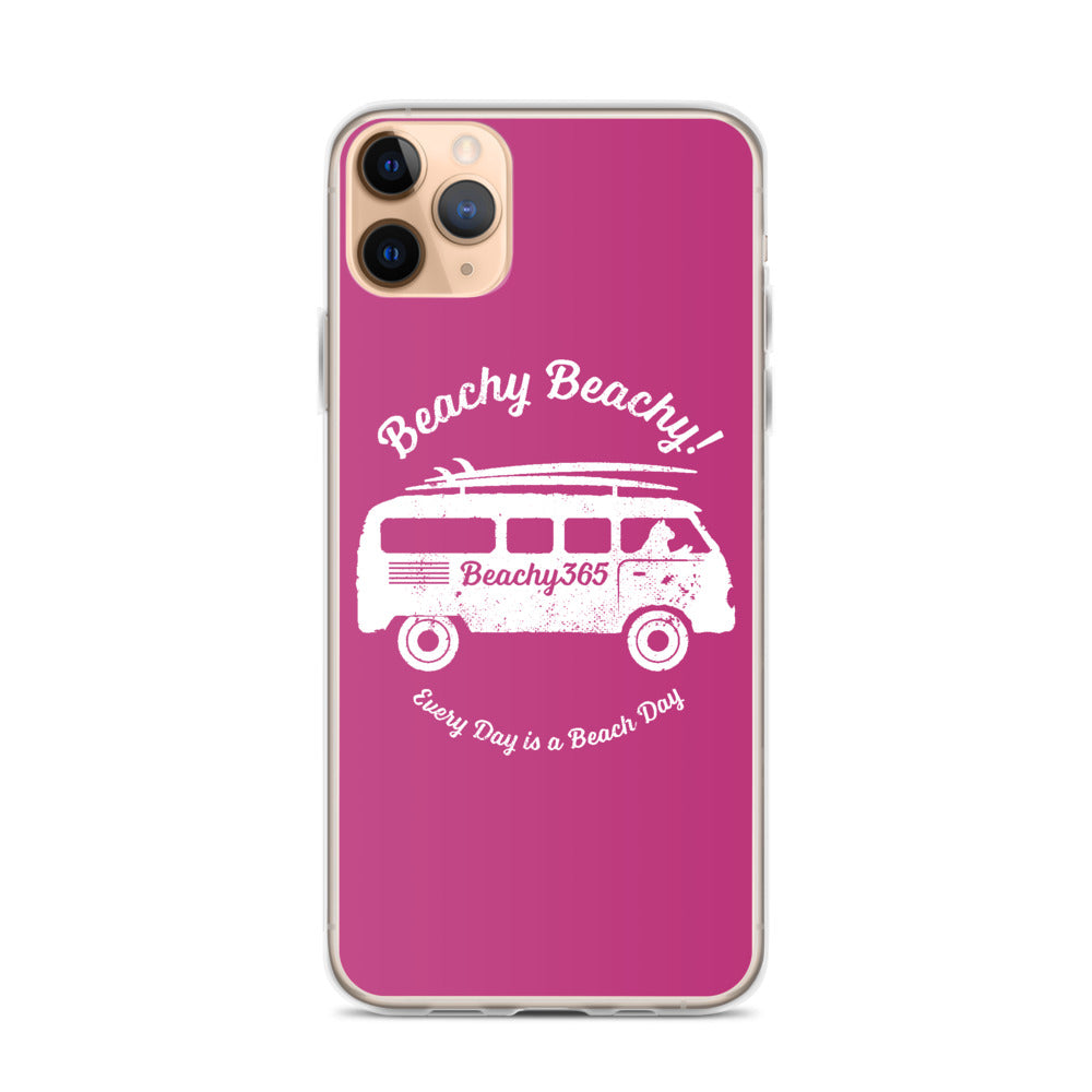 Beachy Beachy Vintage Surfbus Cat iPhone Case