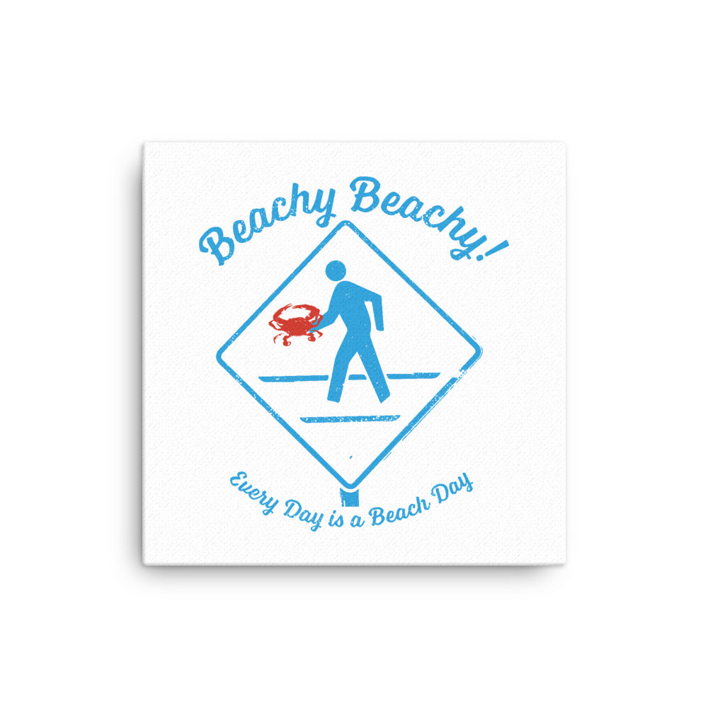 Beachy Beachy Vintage Crabber Crossing Canvas Wall Art