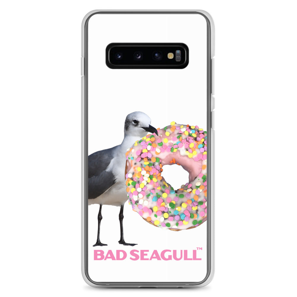 Bad Seagull with Doughnut Extreme-Close-Up Samsung Phone Case