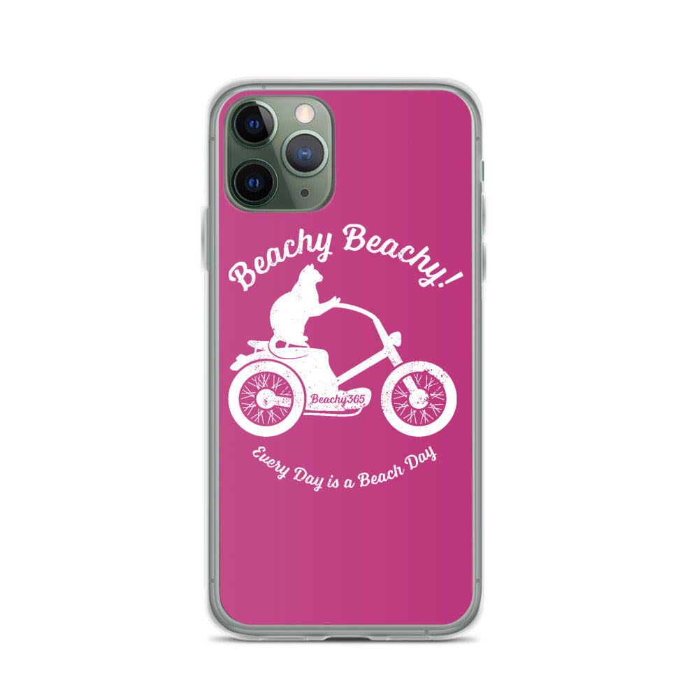 Beachy Beachy Vintage Scooter-Cat iPhone Case