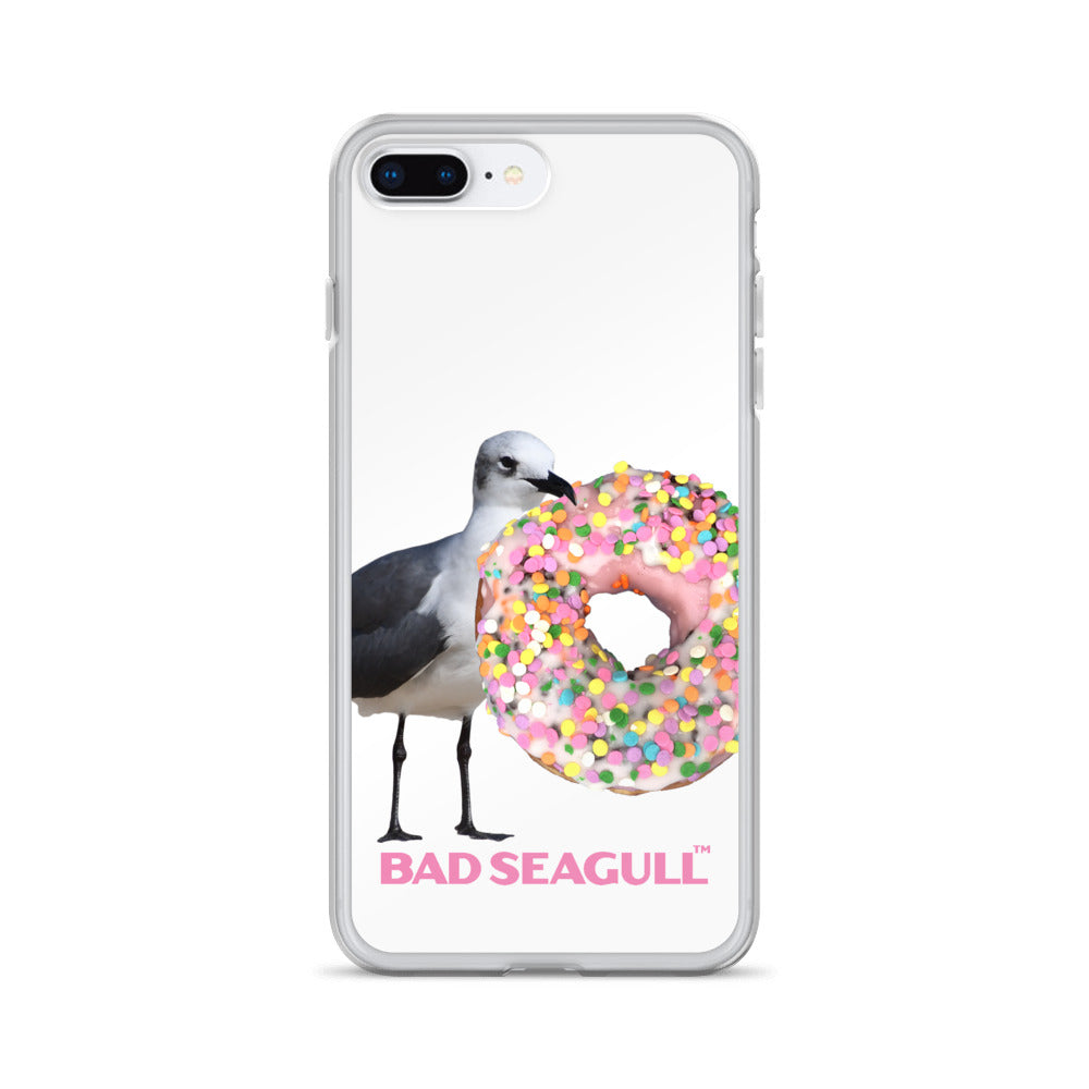 Bad Seagull with Doughnut Extreme-Close-Up iPhone Case