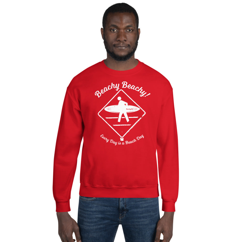 Beachy Beachy Vintage Surfer Crossing Men/Unisex Sweatshirt