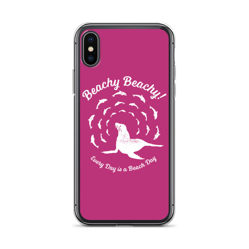 Beachy Beachy Vintage Seal and Dolphins iPhone Case