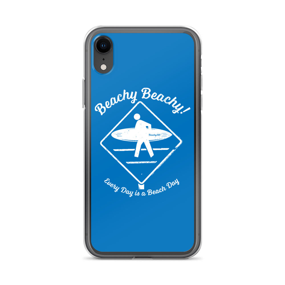 Beachy Beachy Vintage Surfer Crossing iPhone Case