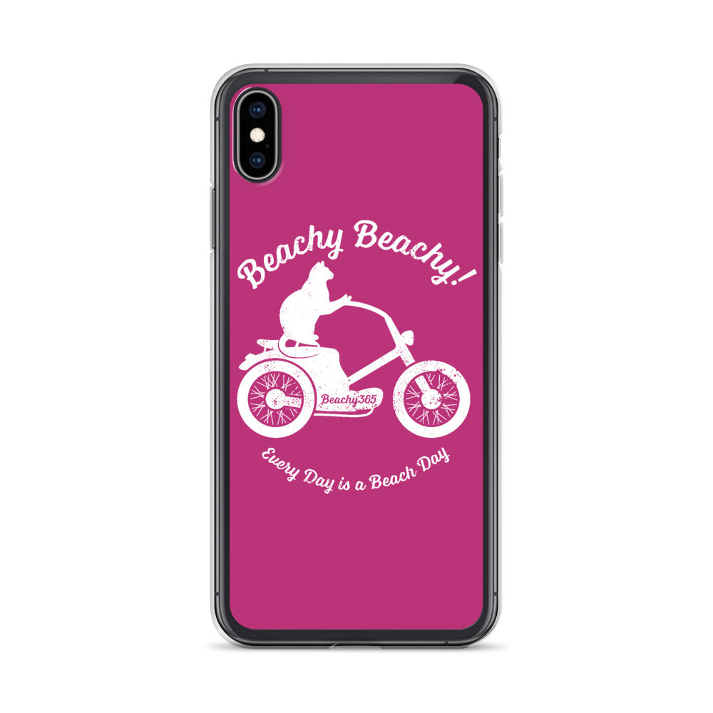 Beachy Beachy Vintage Scooter-Cat iPhone Case