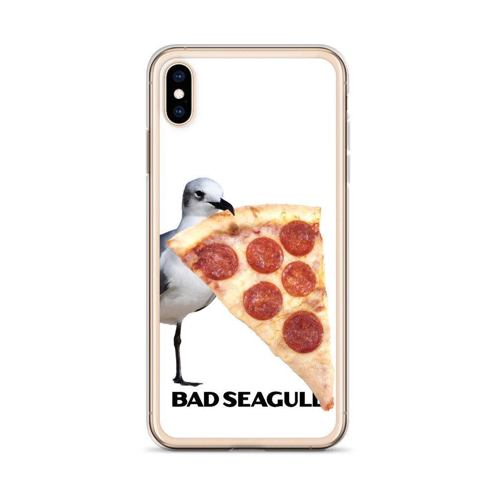 Bad Seagull with Pizza Extreme-Close-Up iPhone Case