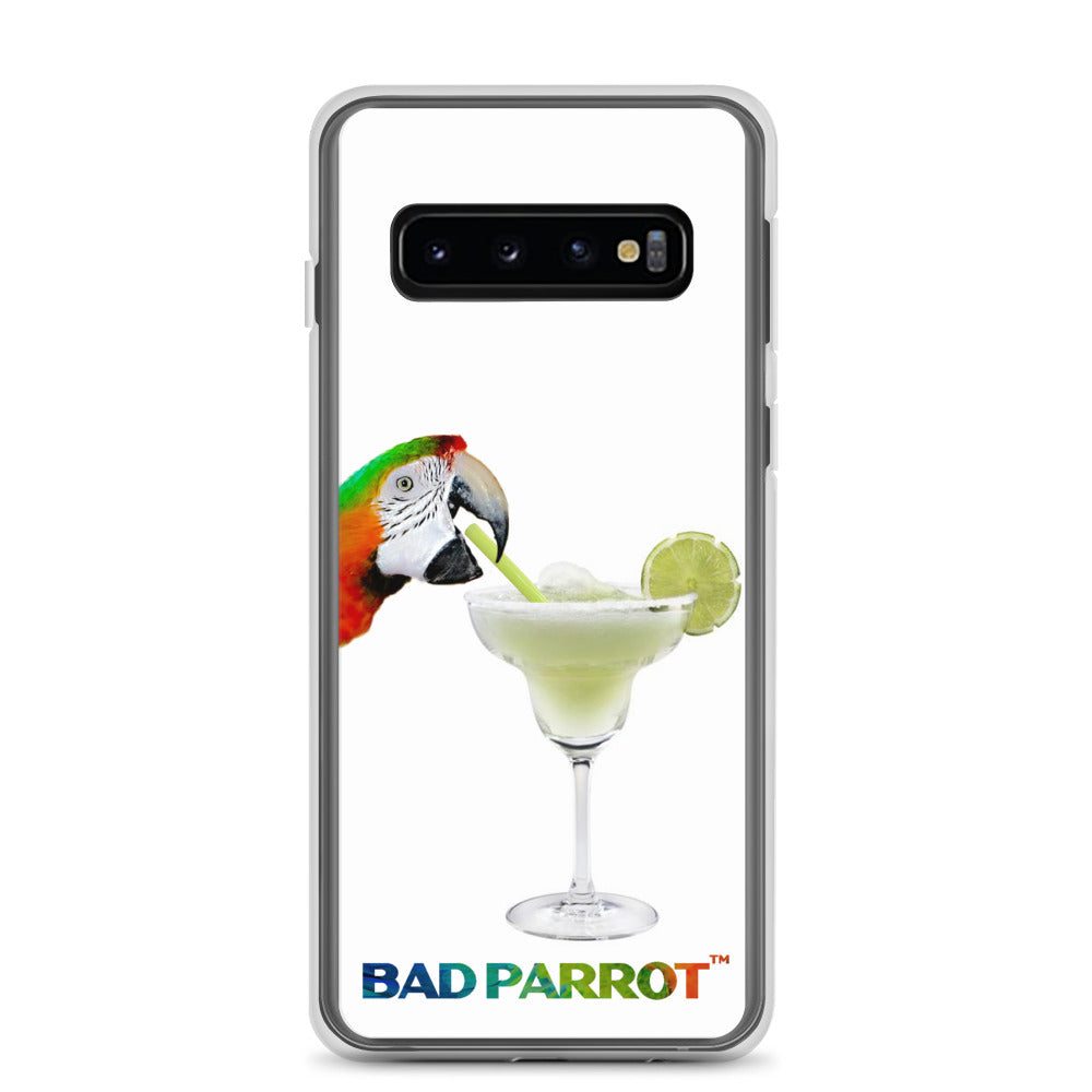 Bad Parrot Face with Margarita Extreme-Close-Up Samsung Phone Case