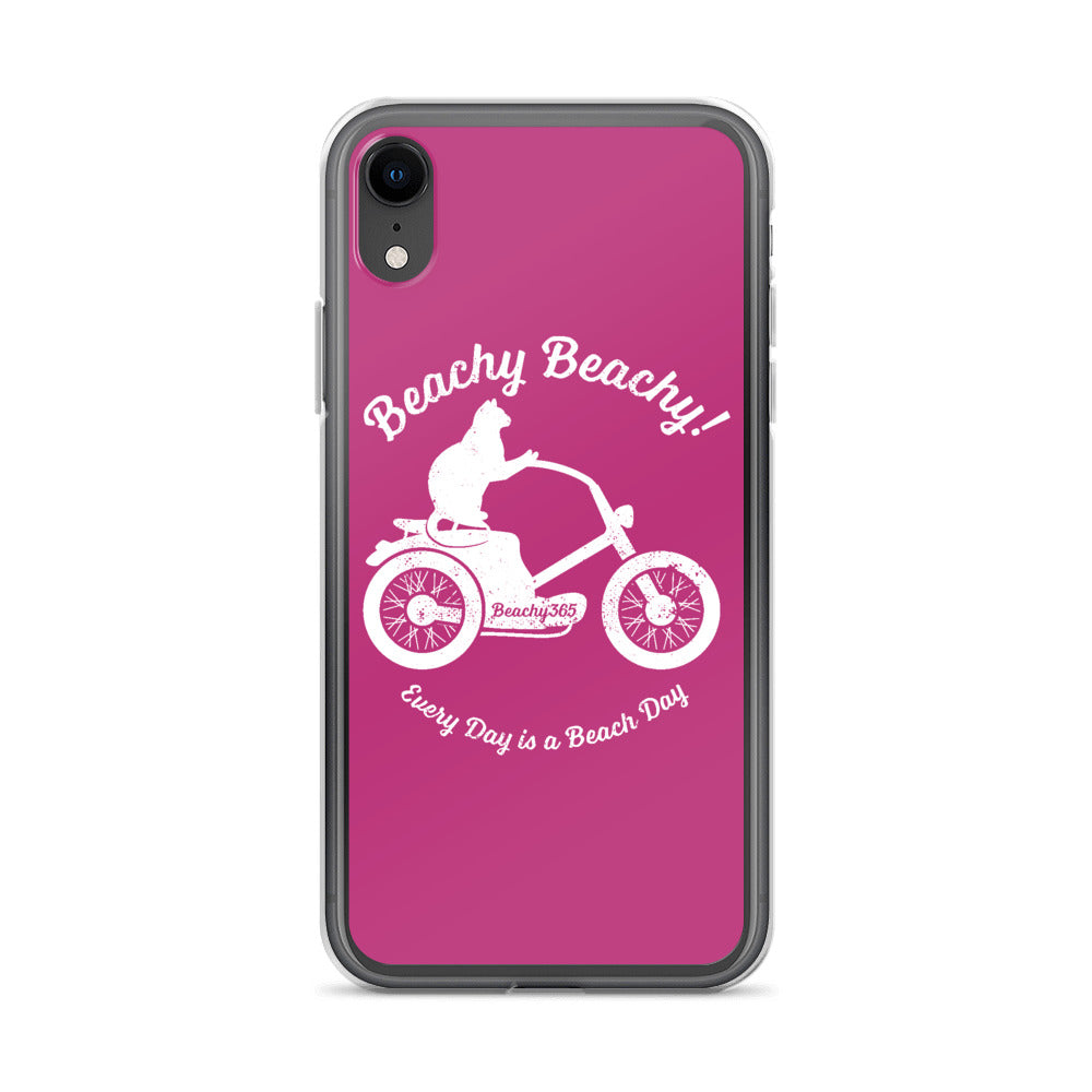 Beachy Beachy Vintage Scooter-Cat iPhone Case