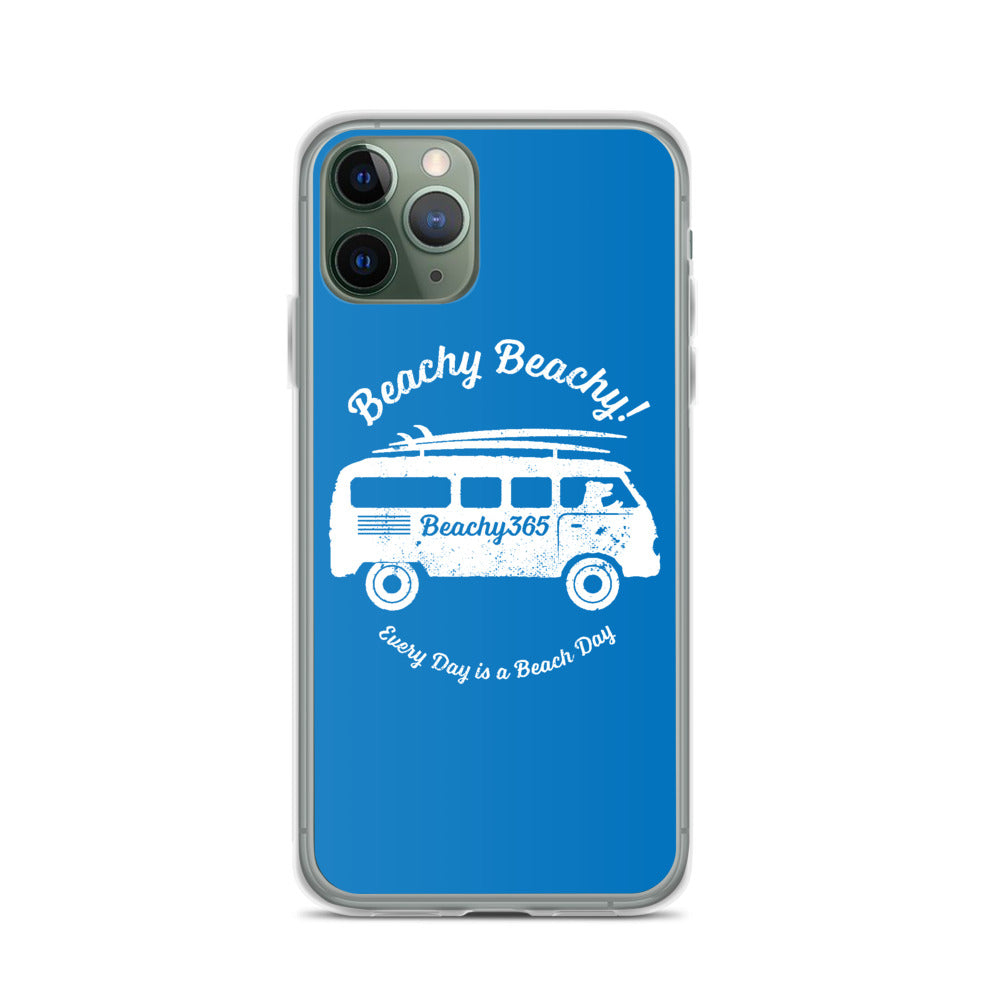 Beachy Beachy Vintage Surfbus Dog iPhone Case