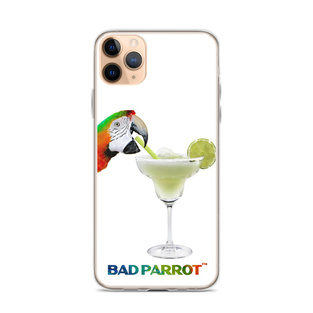 Bad Parrot Face with Margarita Extreme-Close-Up iPhone Case