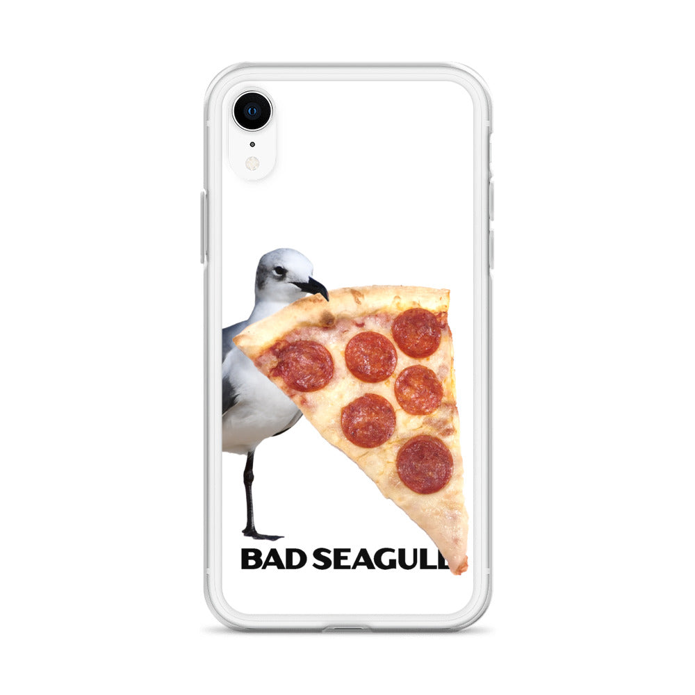 Bad Seagull with Pizza Extreme-Close-Up iPhone Case
