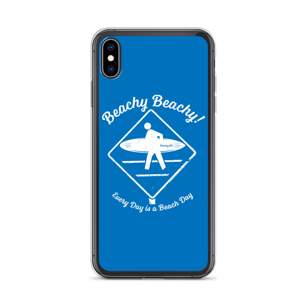 Beachy Beachy Vintage Surfer Crossing iPhone Case