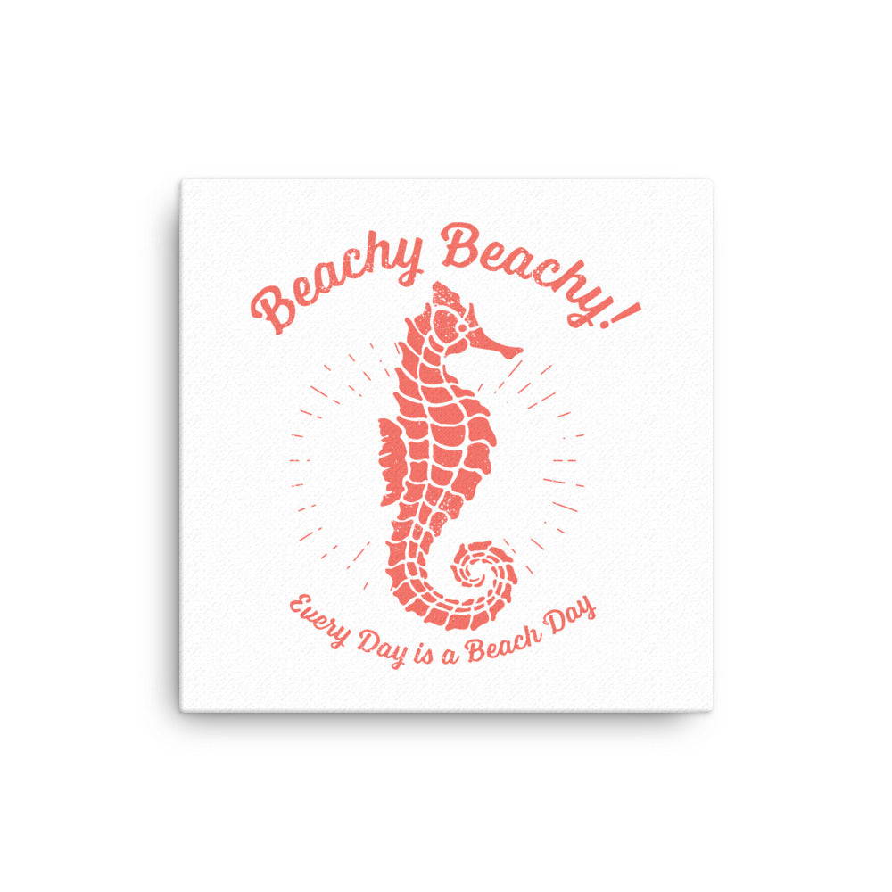 Beachy Beachy Vintage Seahorse Canvas Wall Art