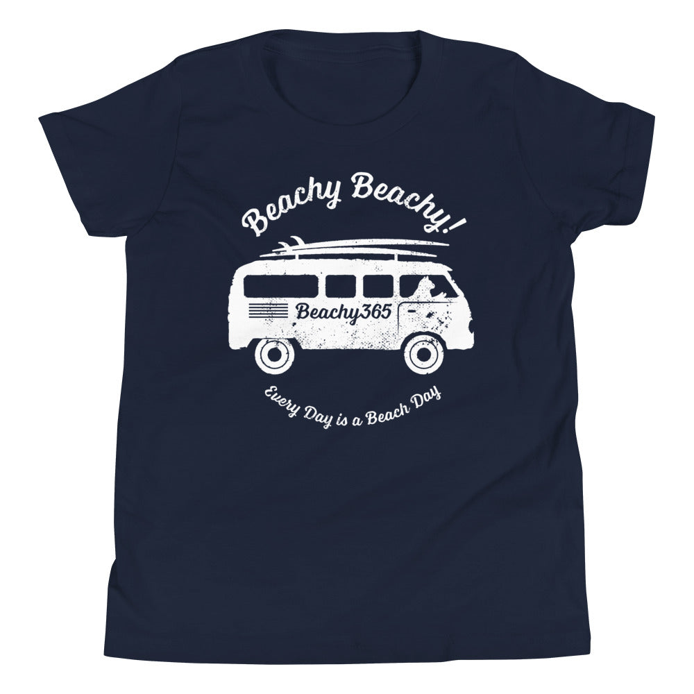 Beachy Beachy Vintage Surfbus Cat Kids Tee