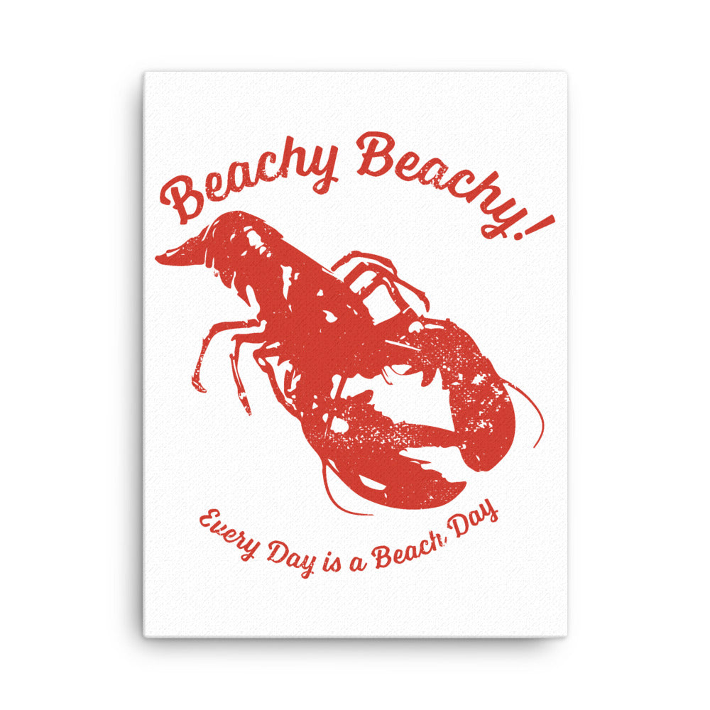 Beachy Beachy Vintage Lobster Canvas Wall Art