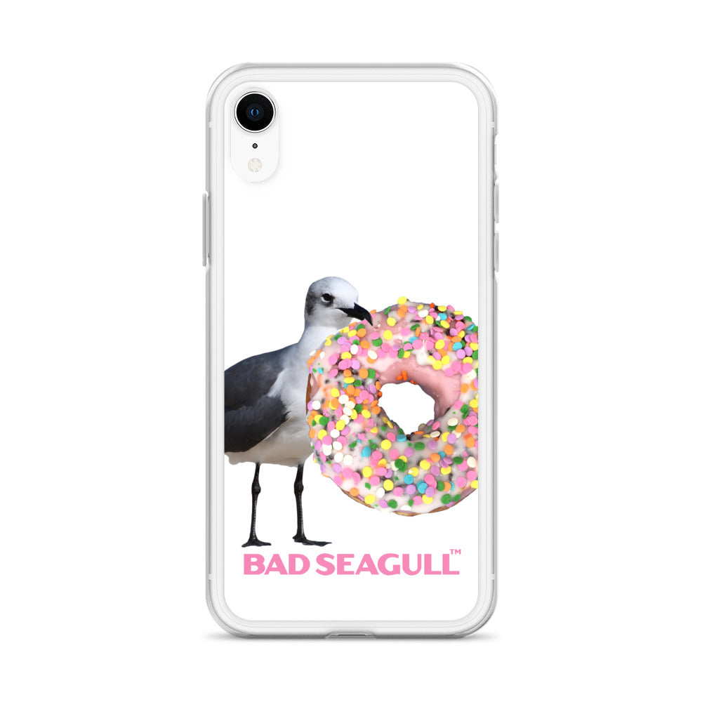 Bad Seagull with Doughnut Extreme-Close-Up iPhone Case
