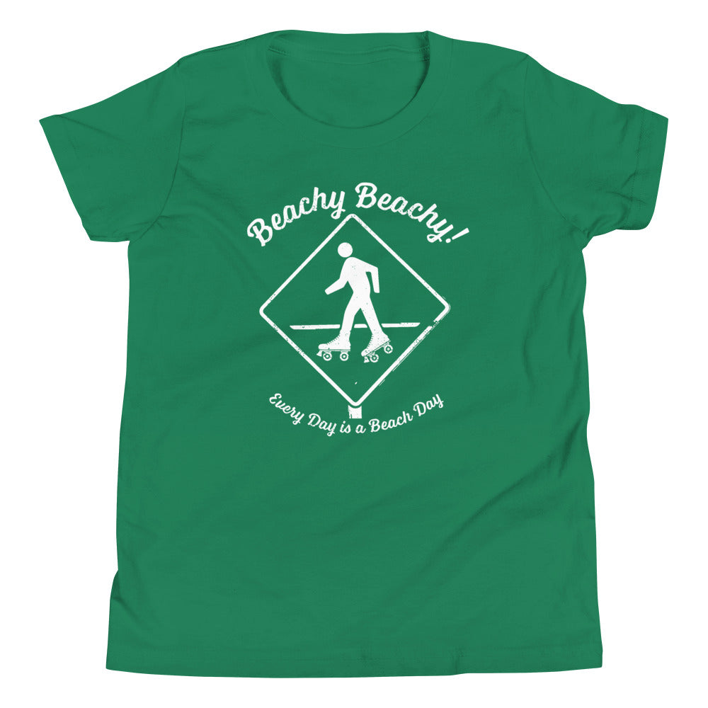 Beachy Beachy Vintage Rollerskater Crossing Kids Tee