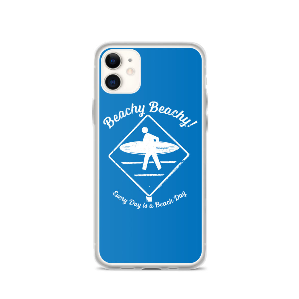 Beachy Beachy Vintage Surfer Crossing iPhone Case
