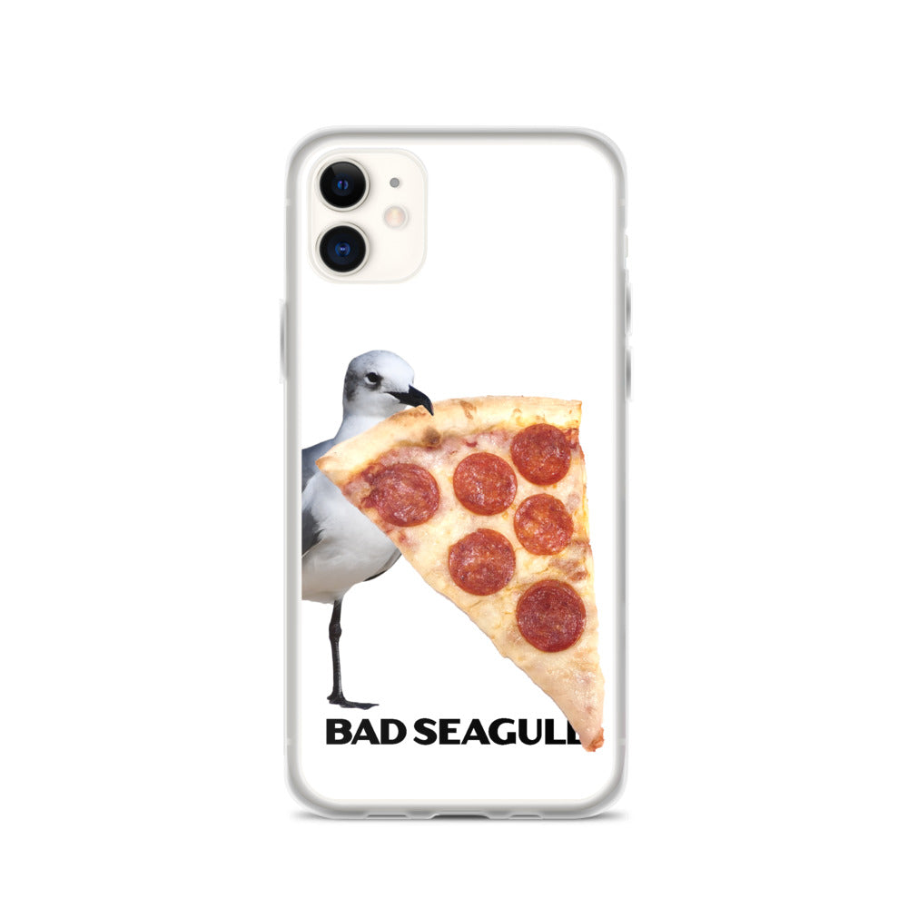 Bad Seagull with Pizza Extreme-Close-Up iPhone Case