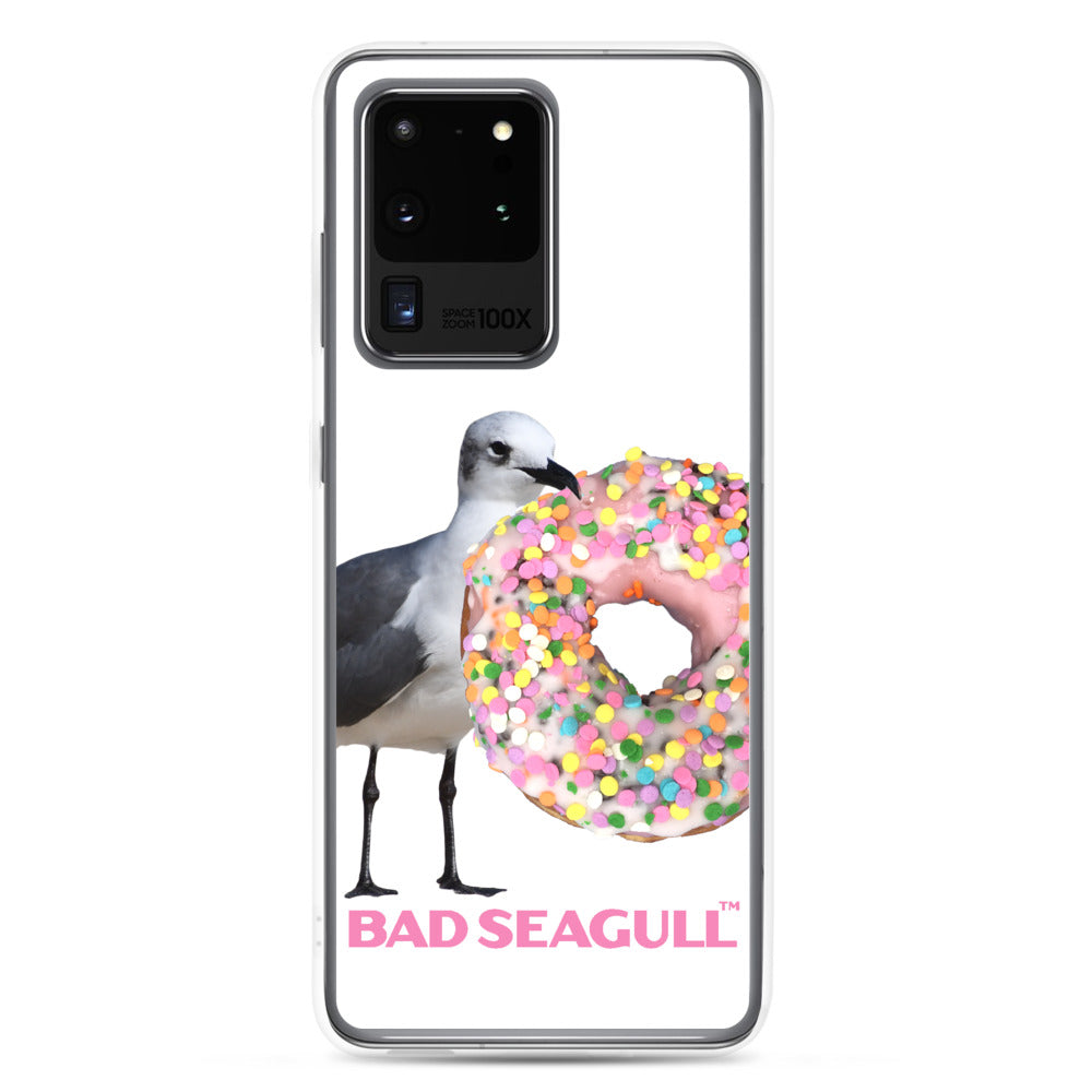 Bad Seagull with Doughnut Extreme-Close-Up Samsung Phone Case