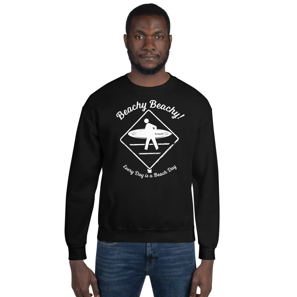 Beachy Beachy Vintage Surfer Crossing Men/Unisex Sweatshirt