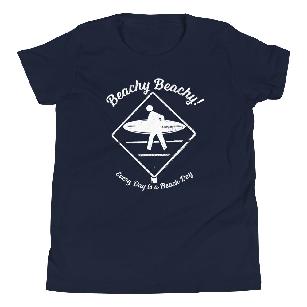 Beachy Beachy Vintage Surfer Crossing Kids Tee