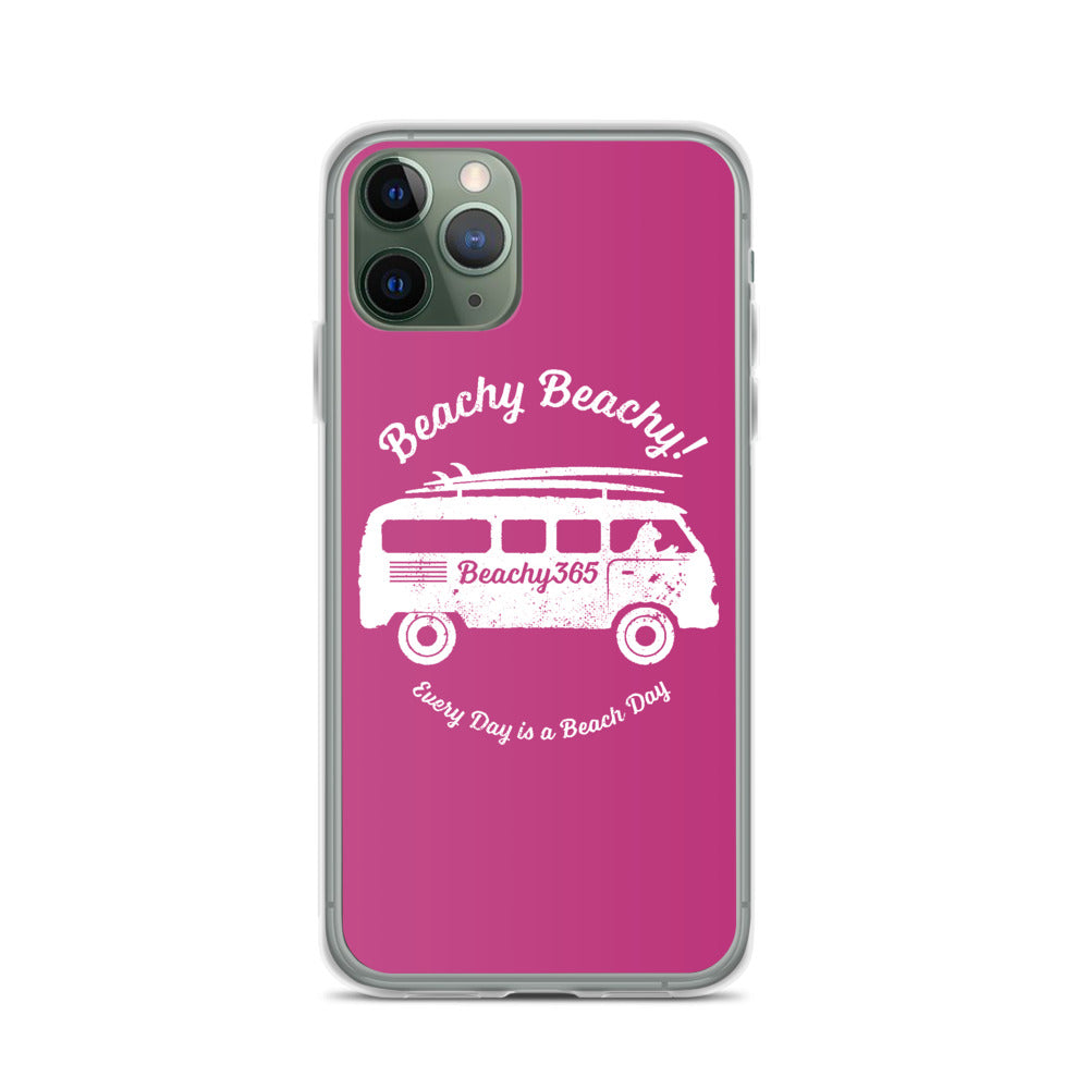 Beachy Beachy Vintage Surfbus Cat iPhone Case