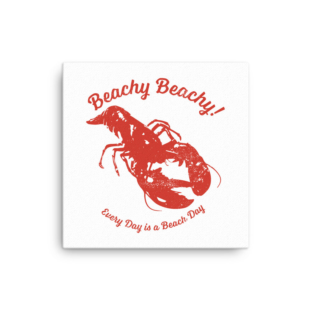 Beachy Beachy Vintage Lobster Canvas Wall Art