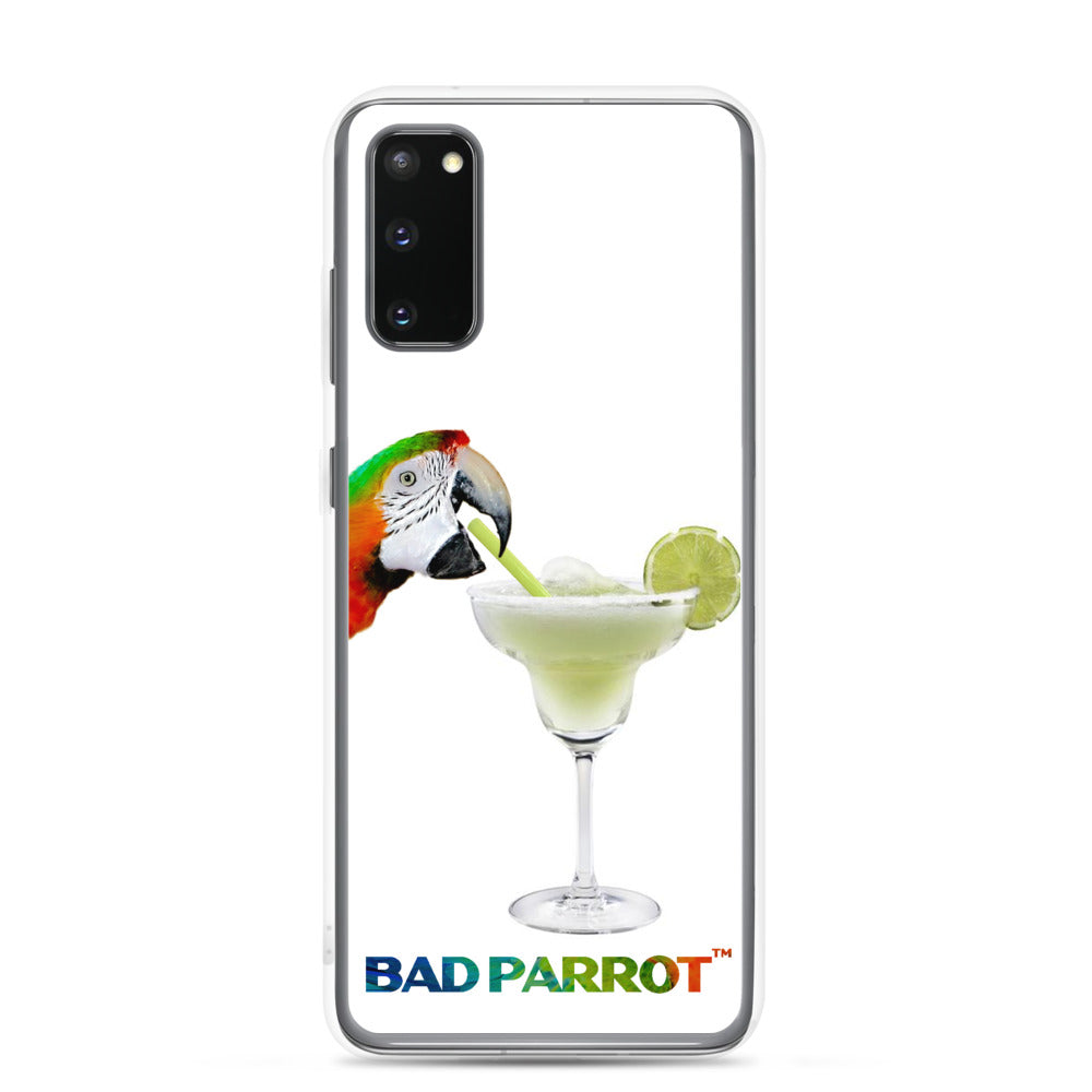 Bad Parrot Face with Margarita Extreme-Close-Up Samsung Phone Case