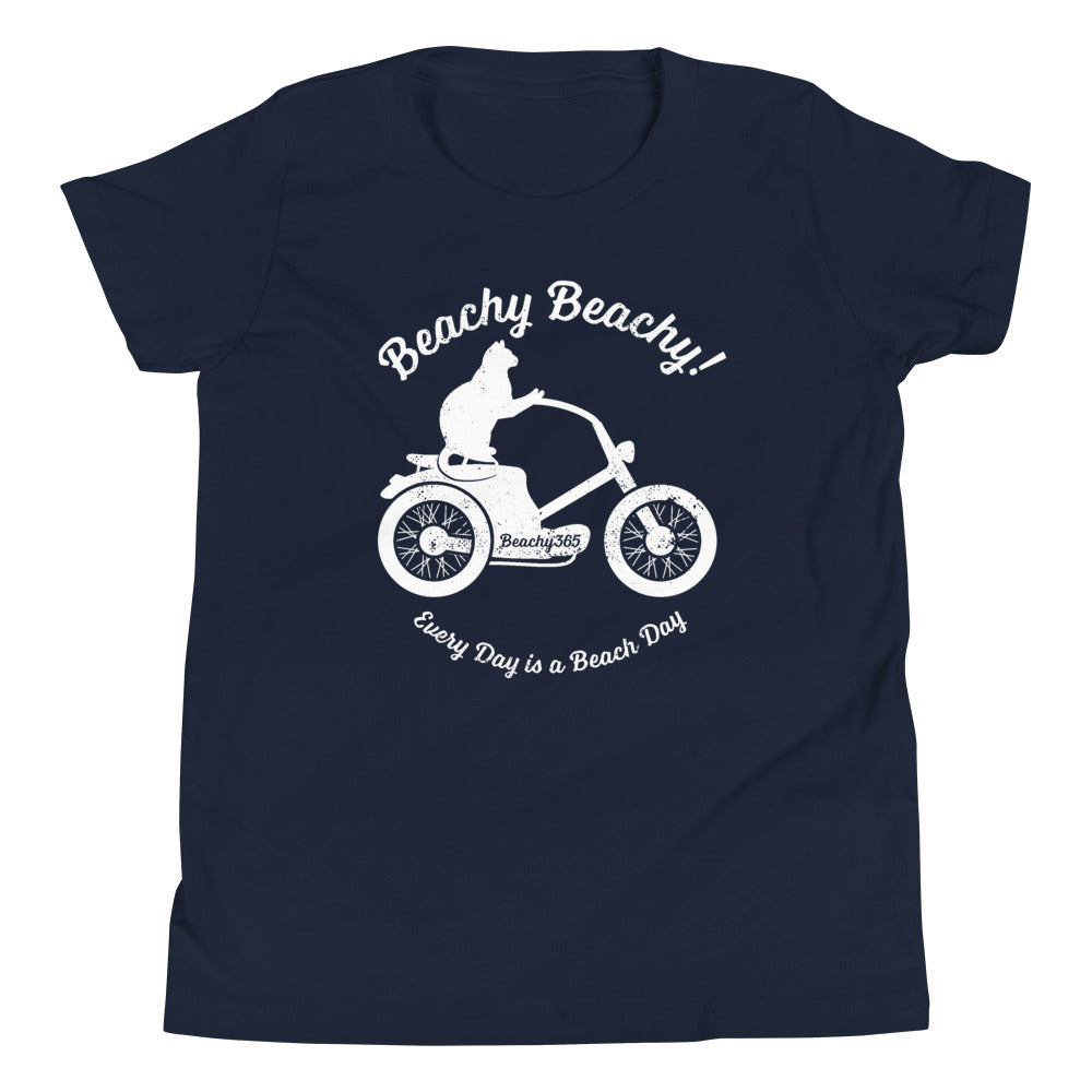 Beachy Beachy Vintage Scooter-Cat Kids Tee