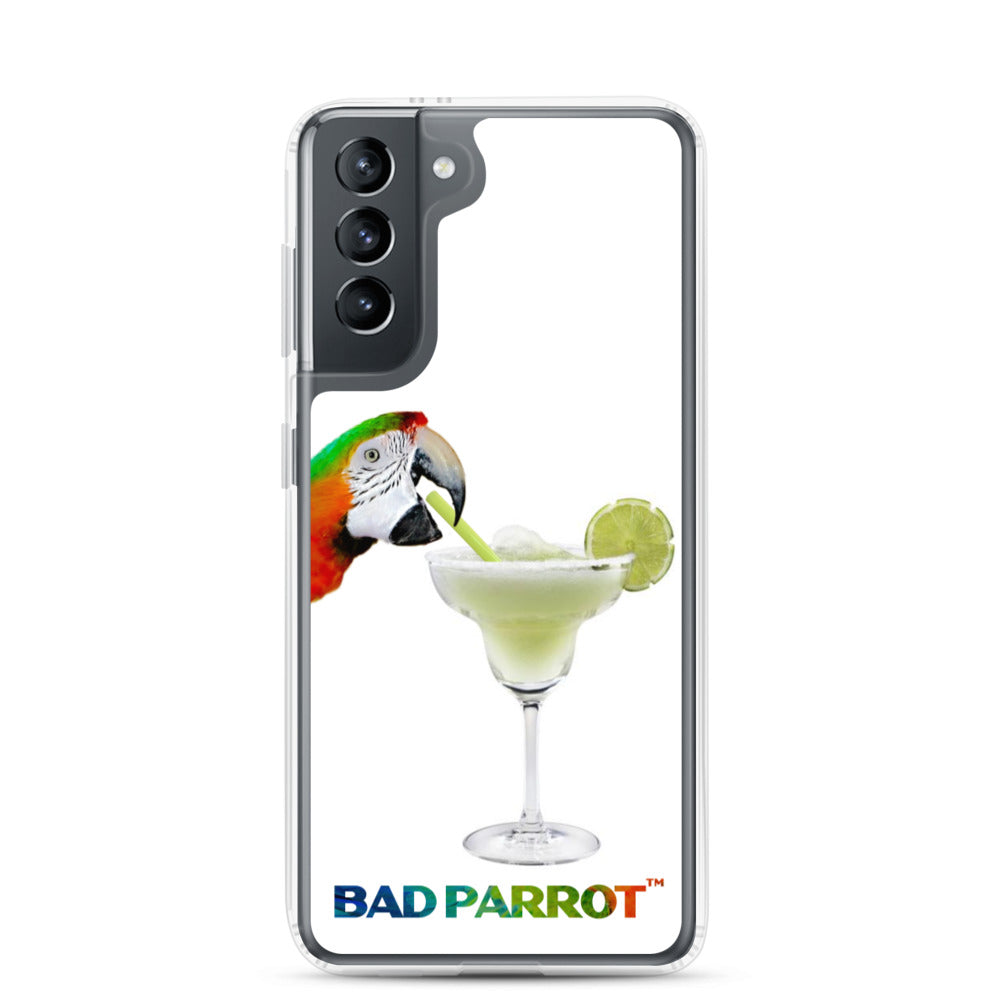 Bad Parrot Face with Margarita Extreme-Close-Up Samsung Phone Case