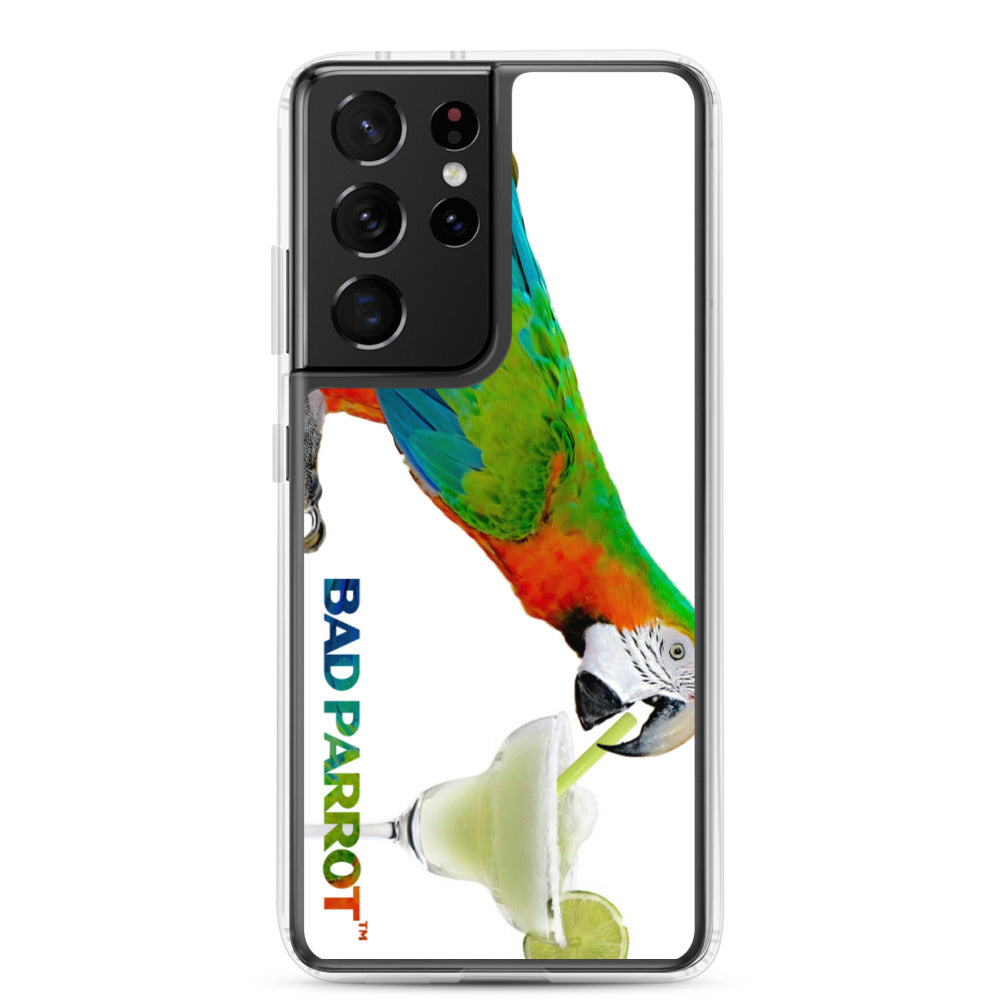 Bad Parrot with Margarita Extreme-Close-Up Samsung Phone Case