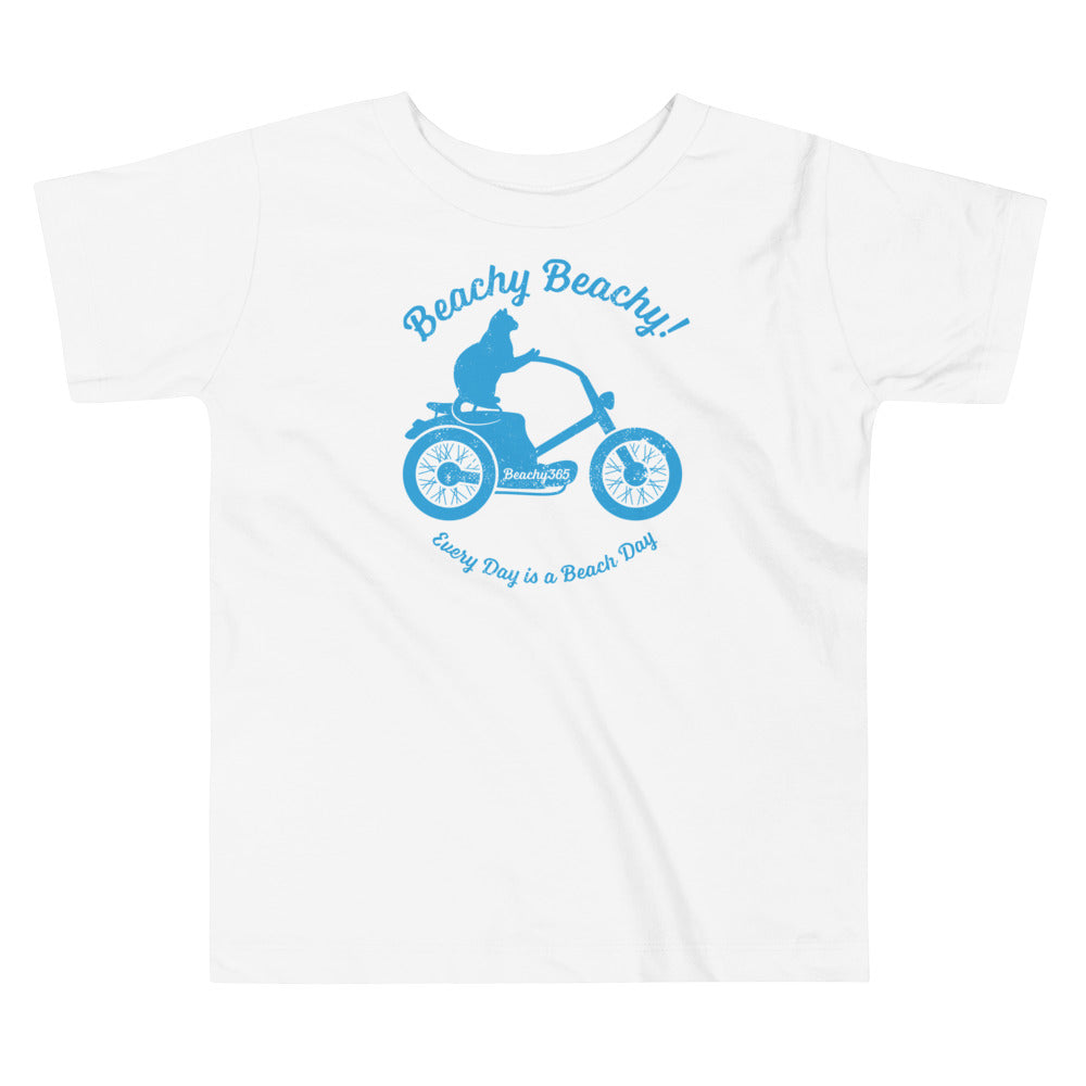 Beachy Beachy Vintage Scooter-Cat Toddler Tee