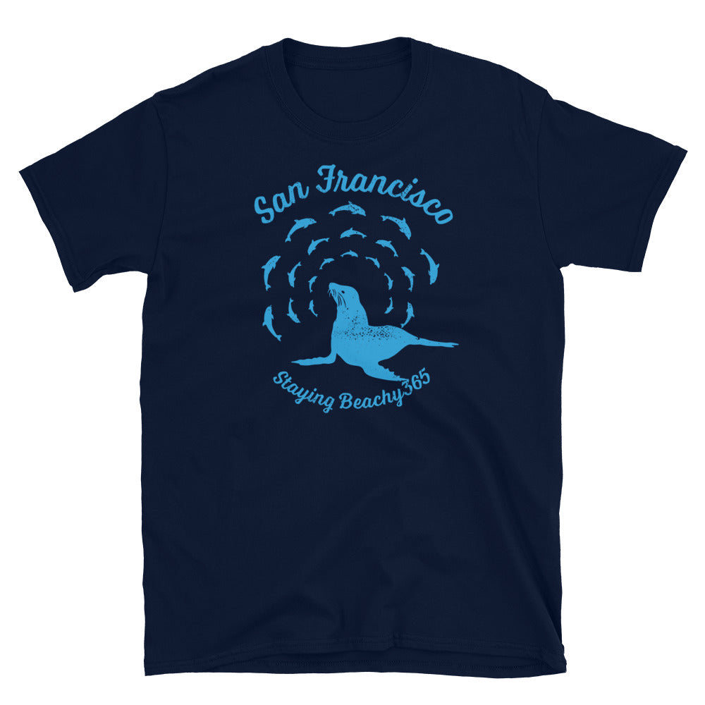 San Francisco Vintage Sea Lion and Dolphins Tee