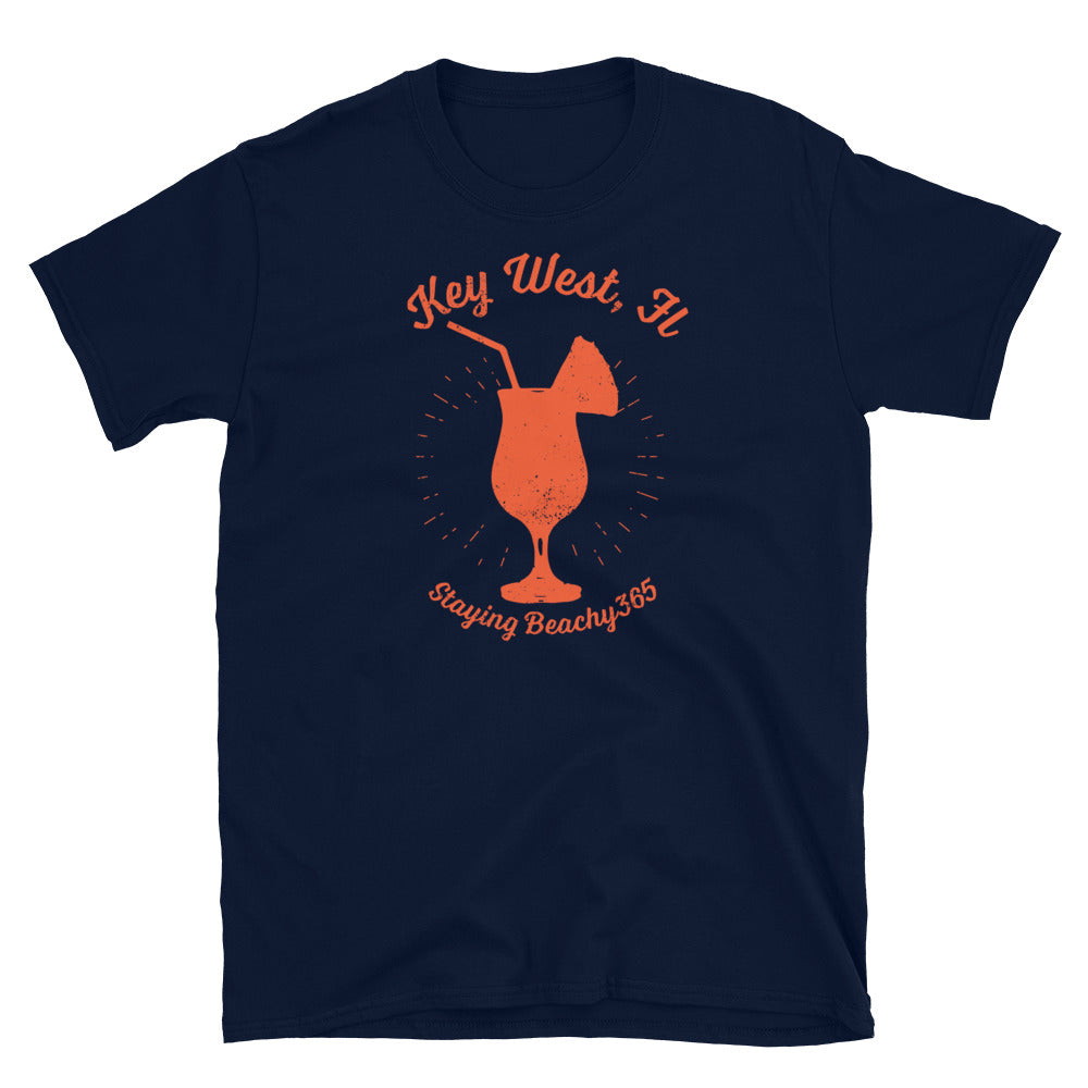 Key West Vintage Tropical Boat Drink Tee