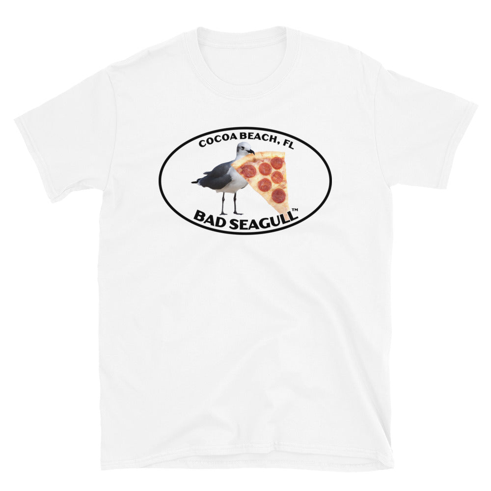 Cocoa Beach Bad Seagull with Pizza Tee