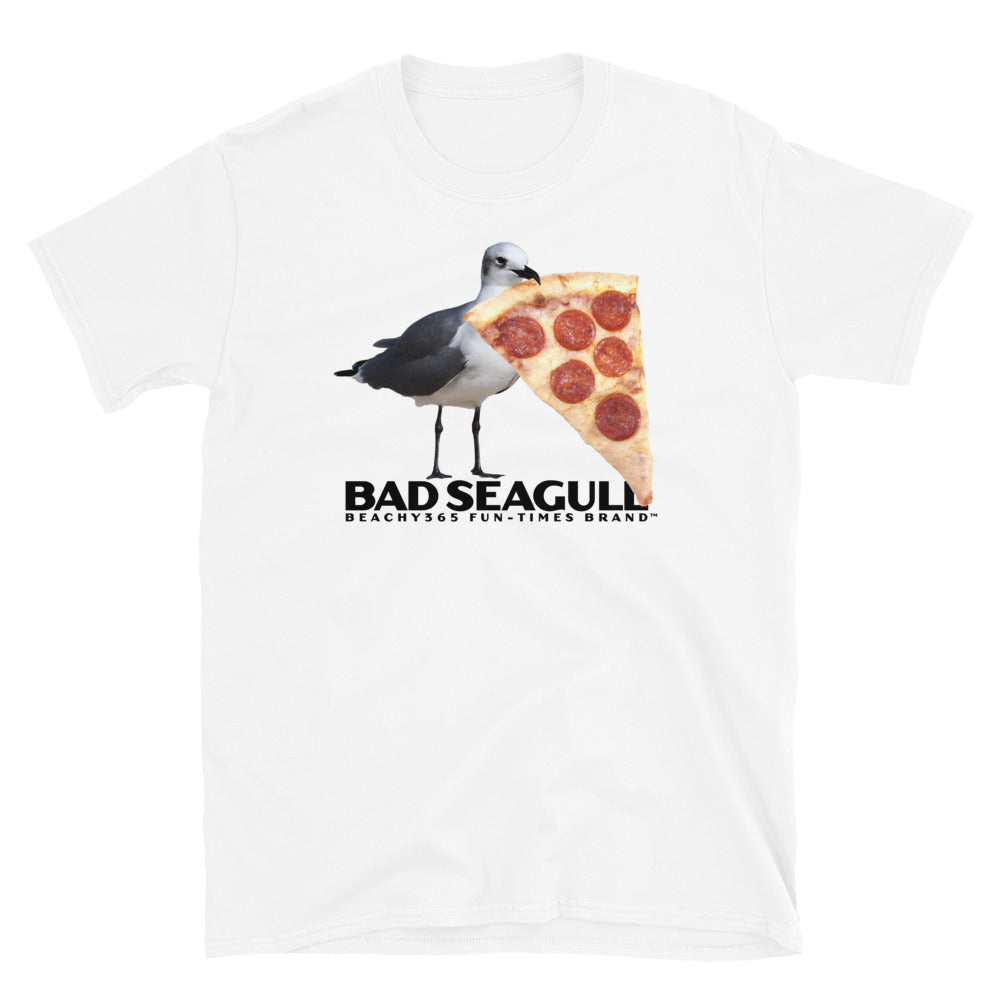 Bad Seagull Jumbo Pizza Logo Tee