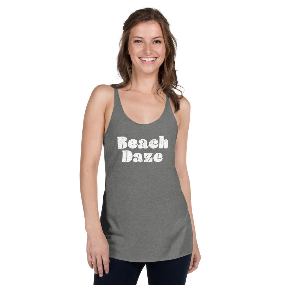Beach Daze Vintage Women's Tri-Blend Racerback Tank