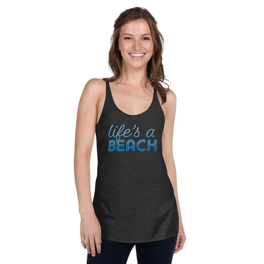 Life's a Beach Vintage Women's Tri-Blend Racerback Tank