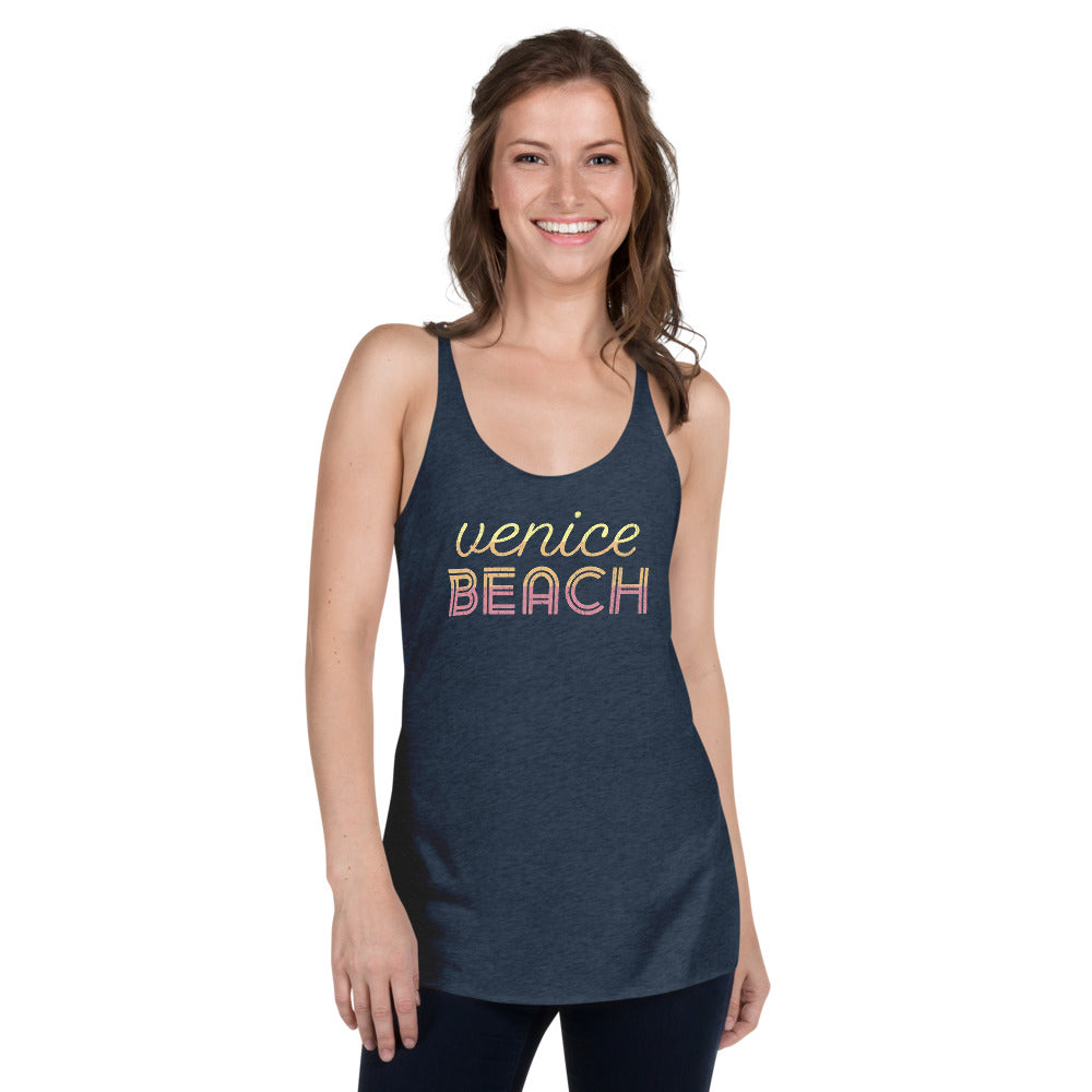 Venice Beach Vintage Women's Tri-Blend Racerback Tank