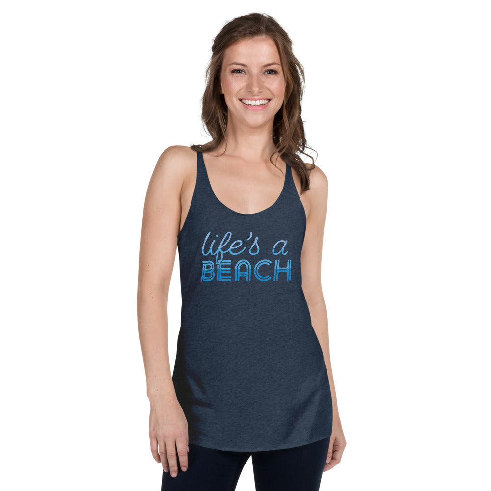 Life's a Beach Vintage Women's Tri-Blend Racerback Tank