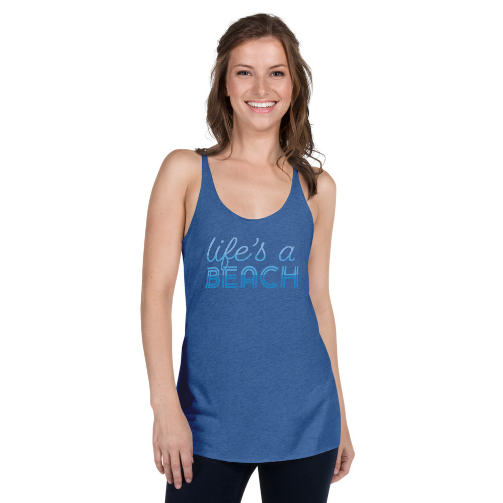 Life's a Beach Vintage Women's Tri-Blend Racerback Tank