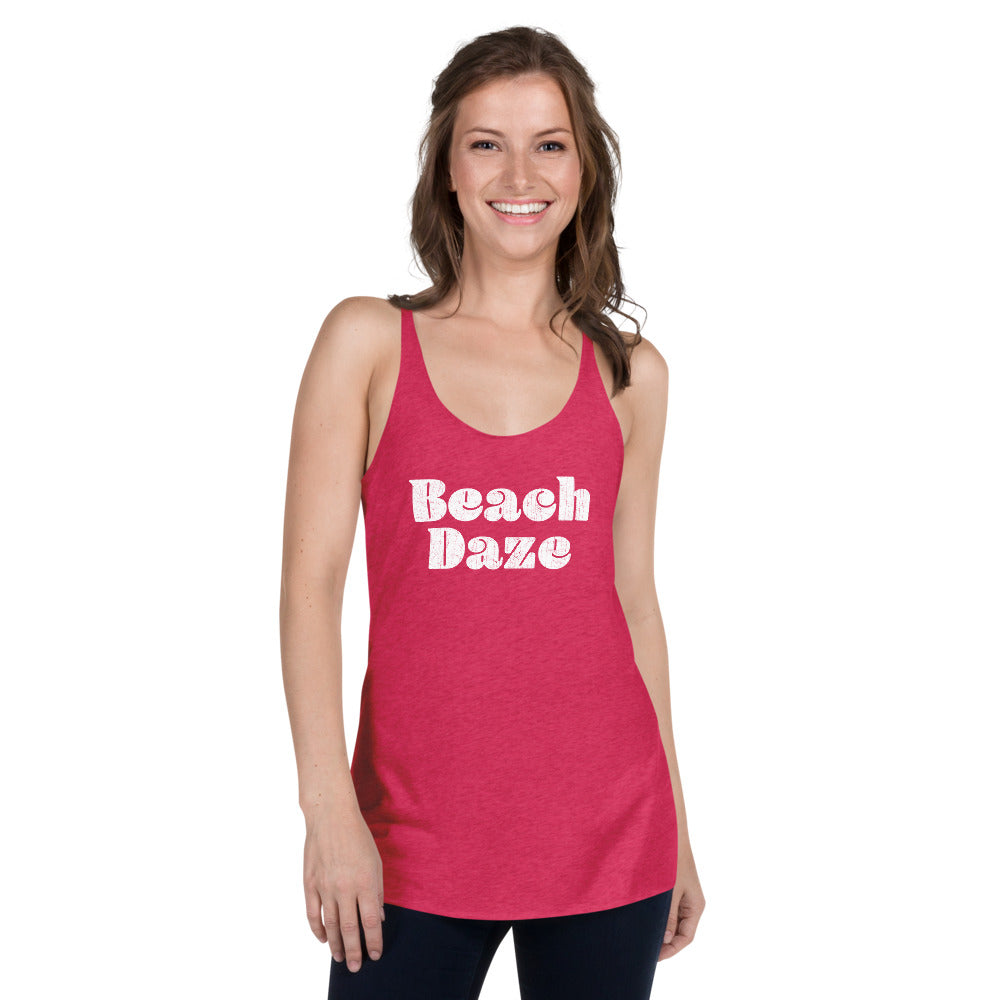 Beach Daze Vintage Women's Tri-Blend Racerback Tank
